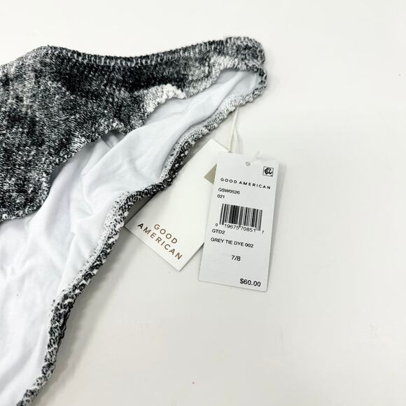 Good American WOMEN ALWAYS FITS GREY TIE DYE GOOD WAIST CHEEKY BOTTOM SIZE 4X/5X - Picture 3 of 4